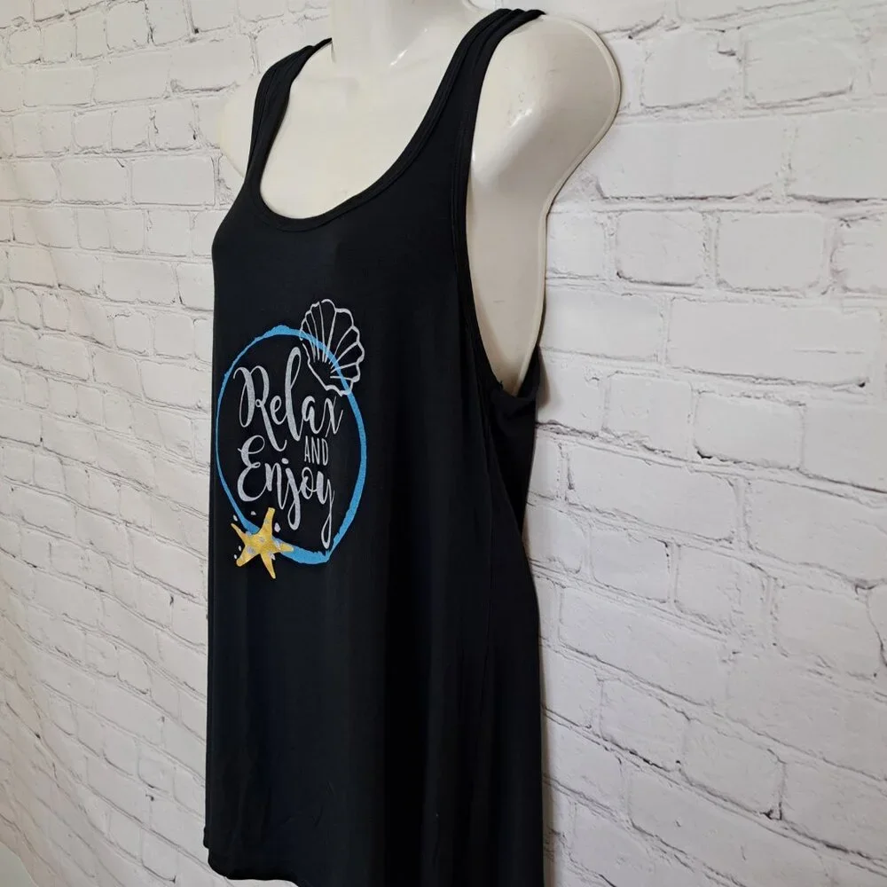 Charlie Paige NEW Relax Beachy Bamboo Tank Top Size Small - Picture 2 of 9